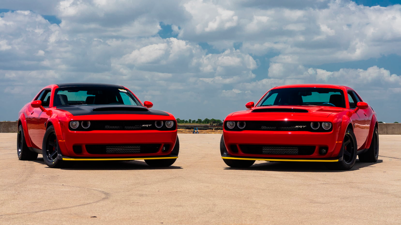 Illustration for article titled A Pair of Matching Dodge Challenger SRT Demons Heads to Auction Soon, if You're Into That